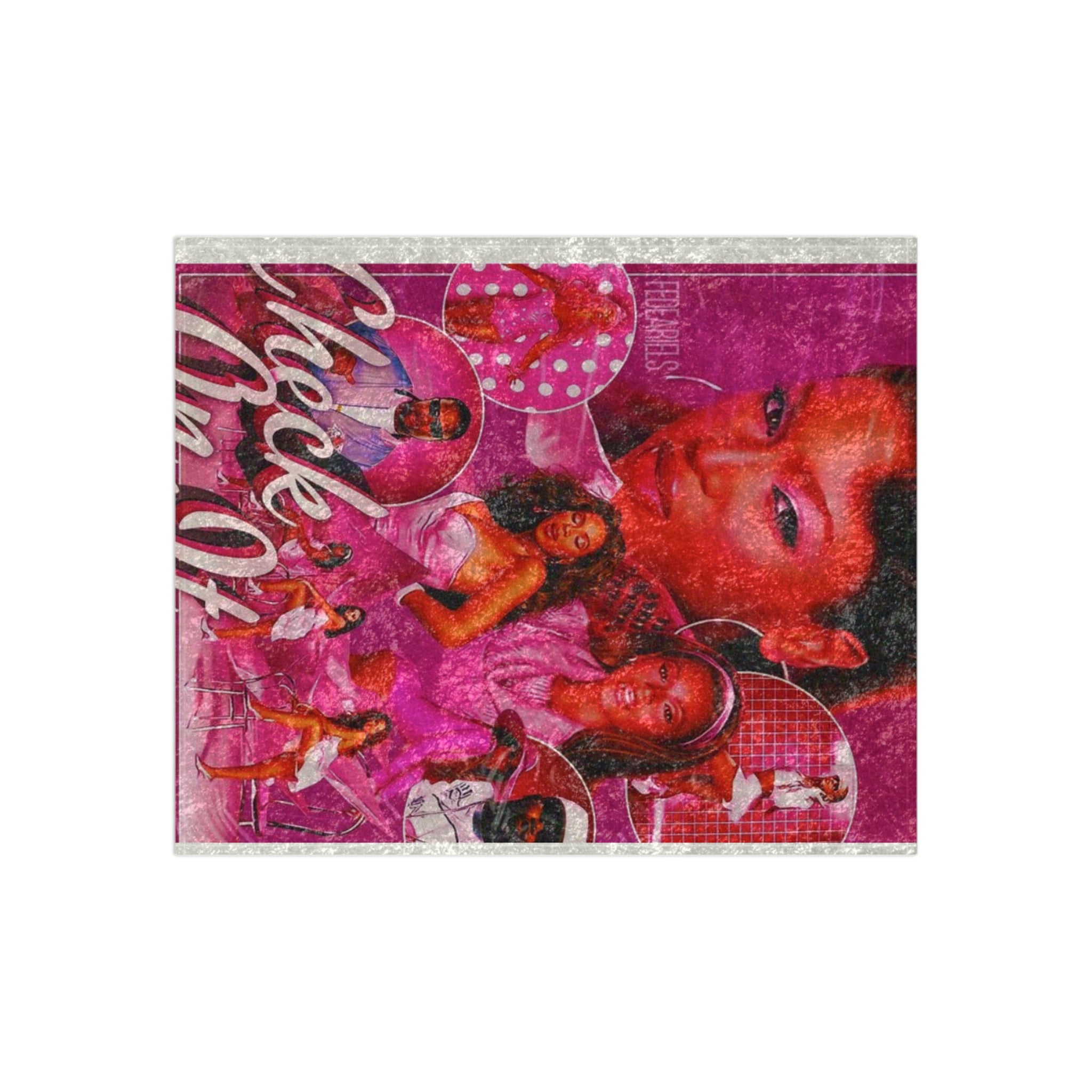 Beyonce Crushed Velvet Blanket | Pink R&B Collage Throw