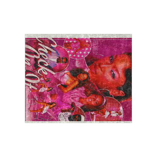 Beyonce Crushed Velvet Blanket | Pink R&B Collage Throw
